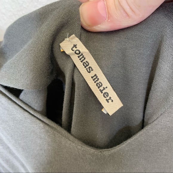 Tomas Maier Cotton V-Neck Tank Dress with Pockets - Picture 8 of 9